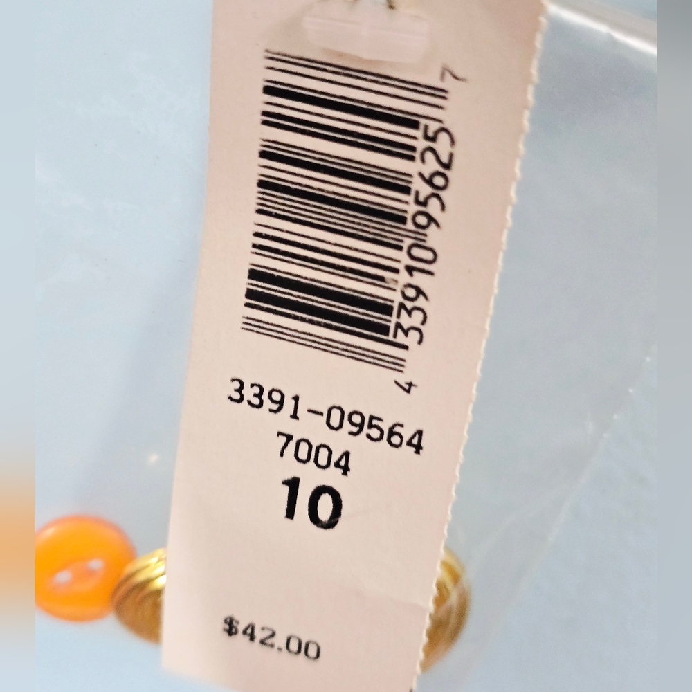 NWT Kathy Che Mustard Blouse with Gold Buttons - Picture 9 of 9